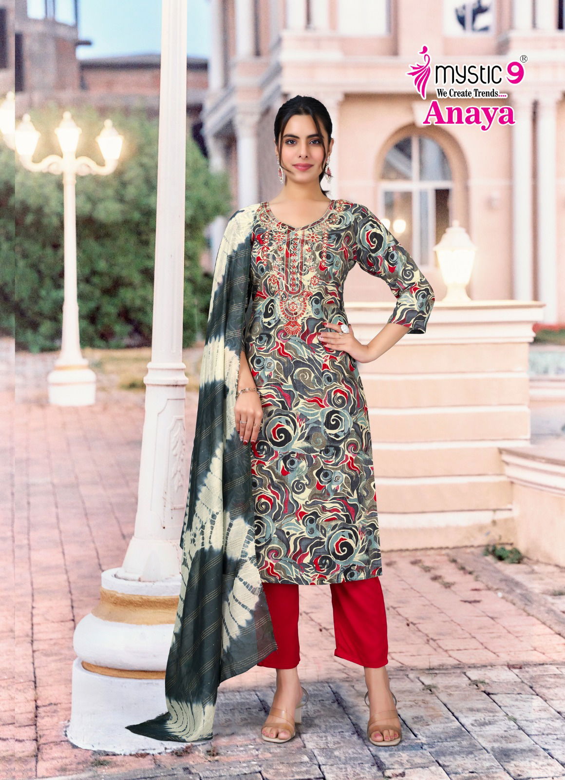 Anaya Vol 2 By Mystic 9 Rayon Kurti With Bottom Dupatta Wholesalers In Delhi